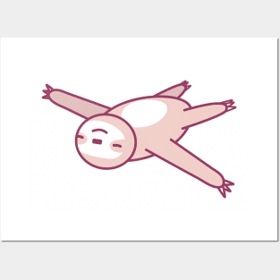 cute kawaii sloth Posters and Art